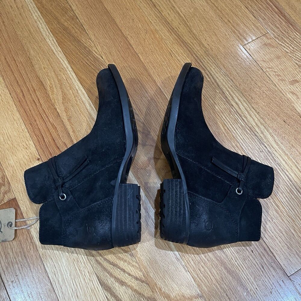 Born Shoes Kimmie Ankle Boots Womens Size 8.5M Black Leather Cushioned NEW - Picture 10 of 16